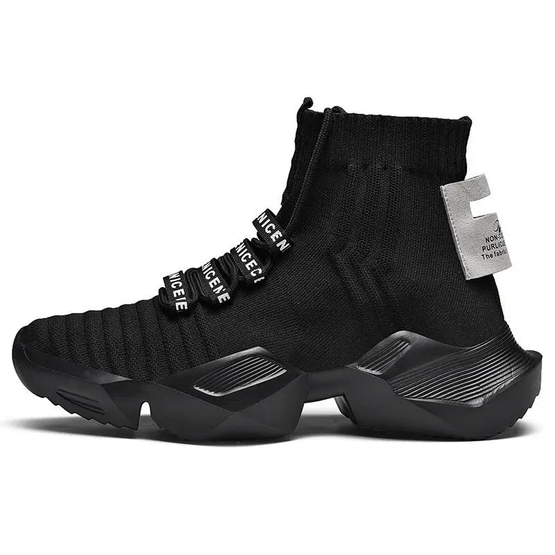 Socks Shoes Daddy Shoes Sports Shoes Men’S Large Size Trendy Shoes Casual Shoes - Black / 39