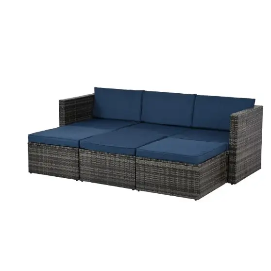 Sofa With Chaise Longue - Dark gray - 5