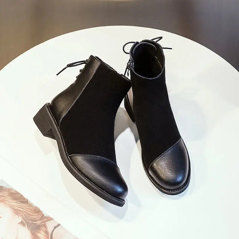 Soft Leather Soft Bottom Stitching Martin Boots For Women Beyond Trends Hub