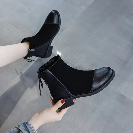 Soft Leather Soft Bottom Stitching Martin Boots For Women Beyond Trends Hub
