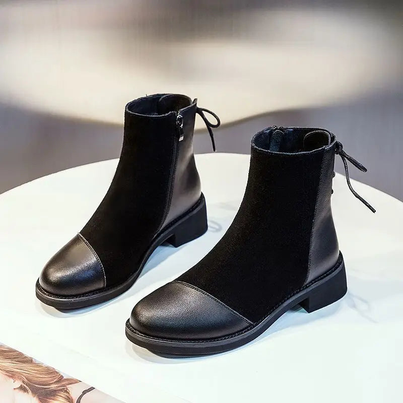 Soft Leather Soft Bottom Stitching Martin Boots For Women Beyond Trends Hub