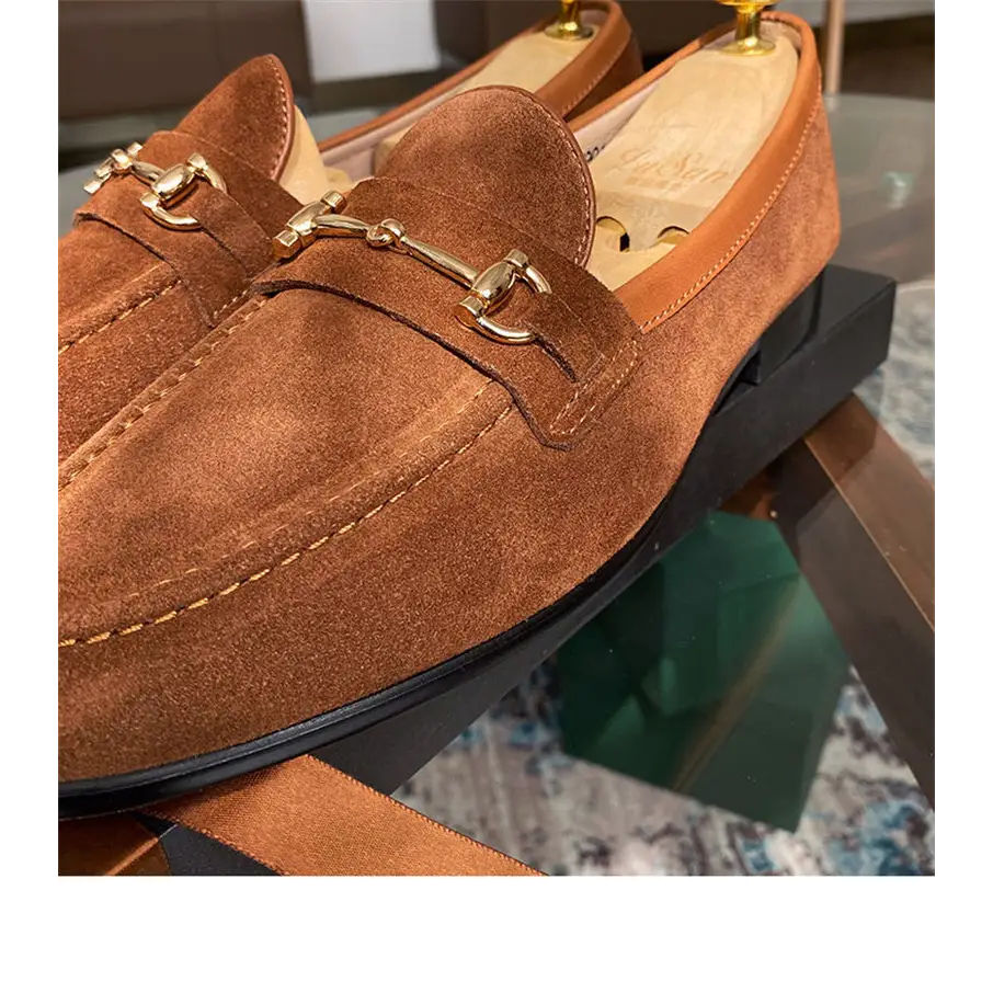 Soft Structure Suede Horsebit Slip On Shoes For Men Beyond Trends Hub