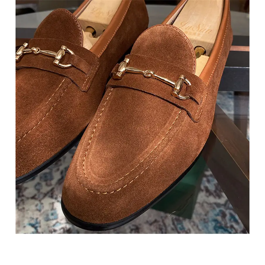Soft Structure Suede Horsebit Slip On Shoes For Men Beyond Trends Hub