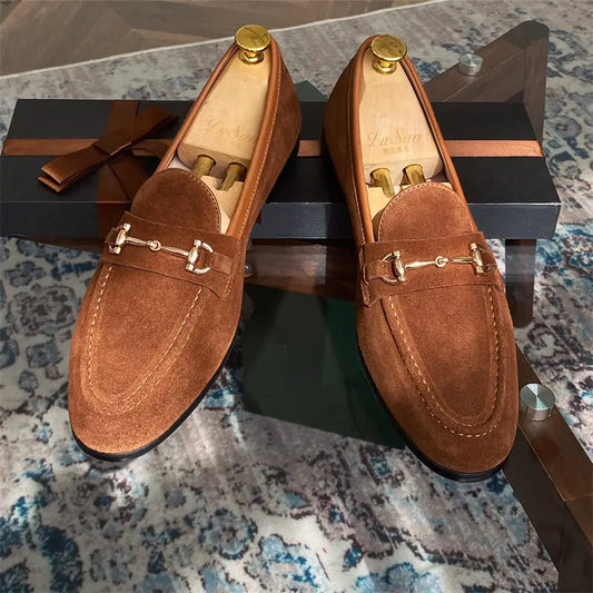 Soft Structure Suede Horsebit Slip On Shoes For Men Beyond Trends Hub