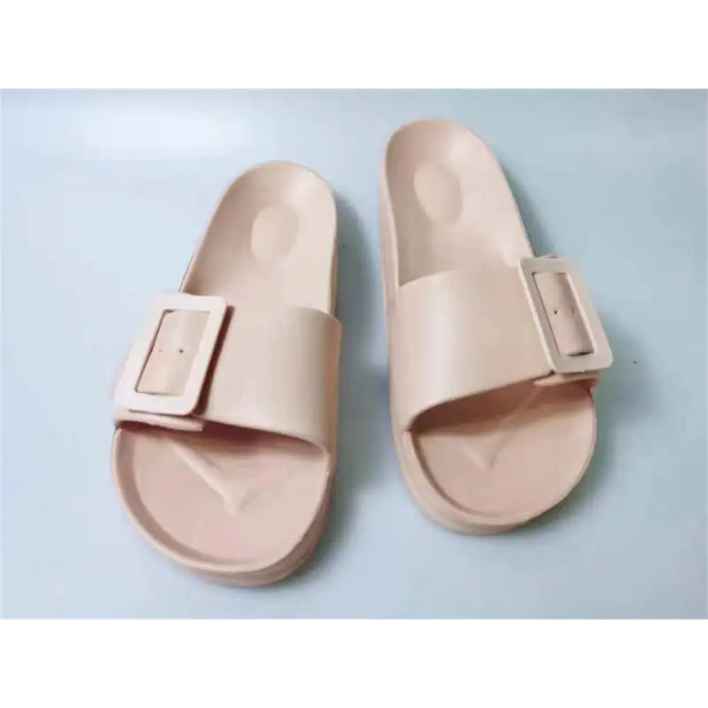 Solid Buckle Home Slippers Summer Non-slip Floor Bathroom Slipper Women Garden House Shoes Beyond Trends Hub