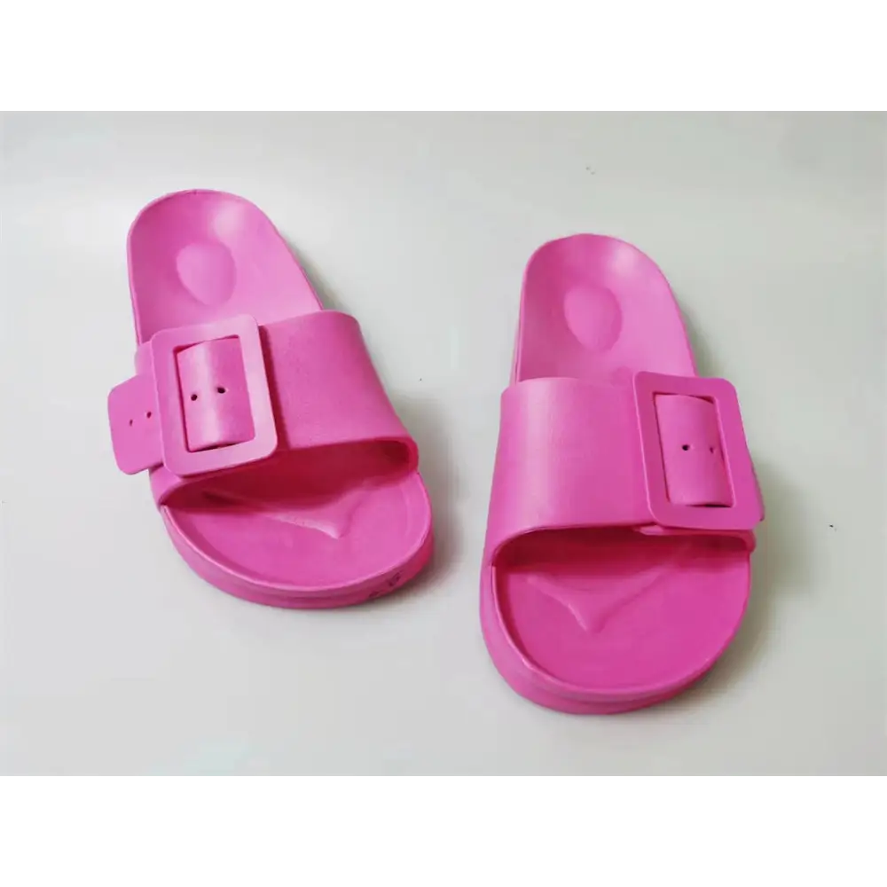 Solid Buckle Home Slippers Summer Non-slip Floor Bathroom Slipper Women Garden House Shoes Beyond Trends Hub