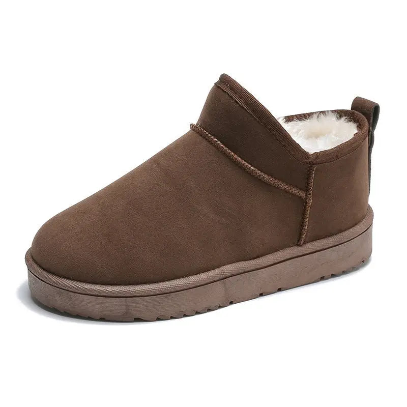 Solid Color Cotton Shoes Casual Sports Short Fleece-lined Boots Beyond Trends Hub