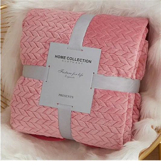 Solid Color Flannel Wheat Grain Blanket Children’s Blankets