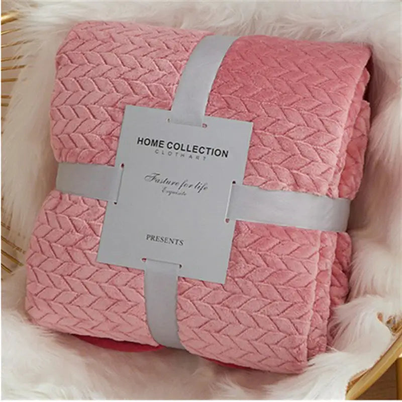 Solid Color Flannel Wheat Grain Blanket Children’s Blankets