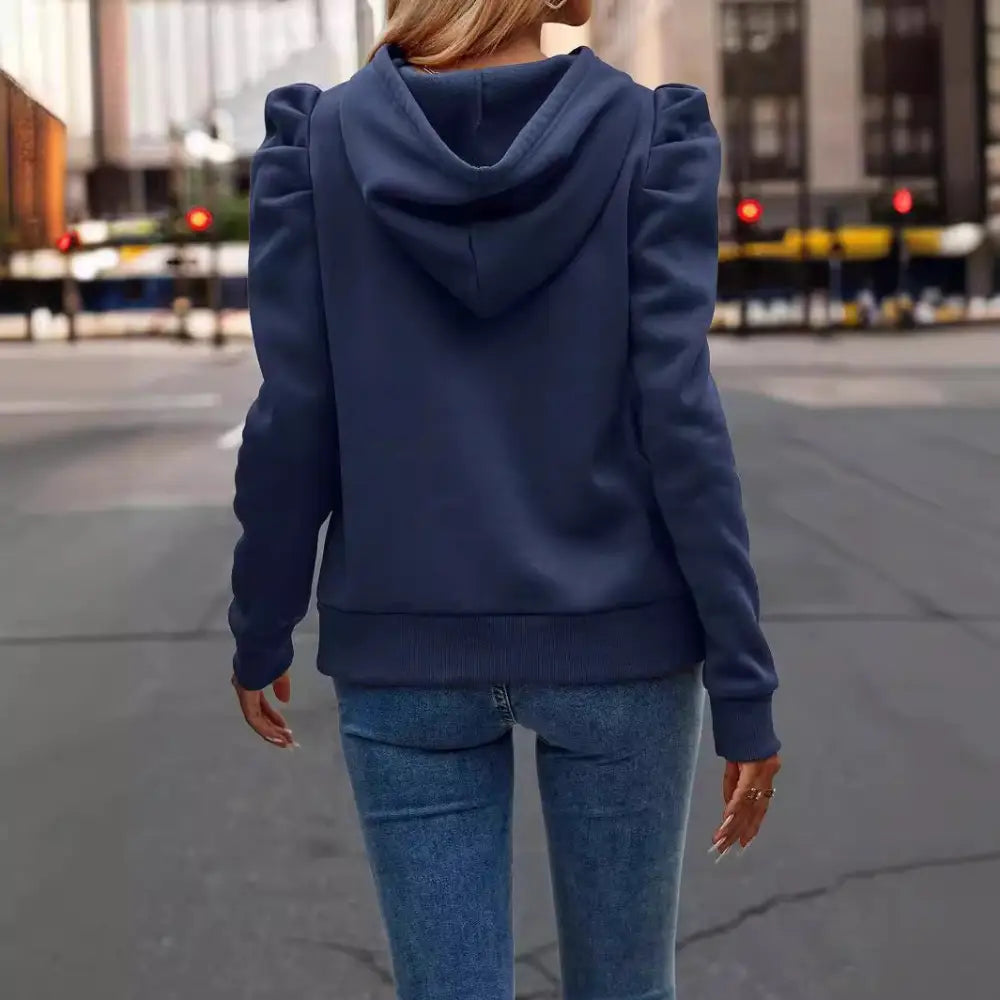 Solid Color Long-sleeved Casual Women's Top Sweater Beyond Trends Hub