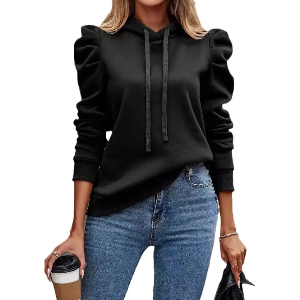 Solid Color Long-sleeved Casual Women's Top Sweater Beyond Trends Hub