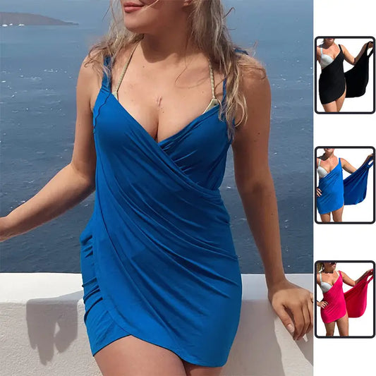 Solid Color One-piece Swimsuit For Women  Plus Size Backless Swimsuit Beyond Trends Hub