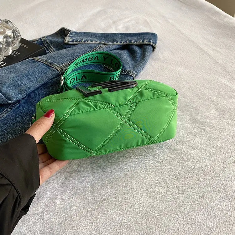 Solid Color Small Square Bags Women Fashion Underarm Bag Rhombic Sewing Shoulder Messenger Bags - Beyond Trends Hub 