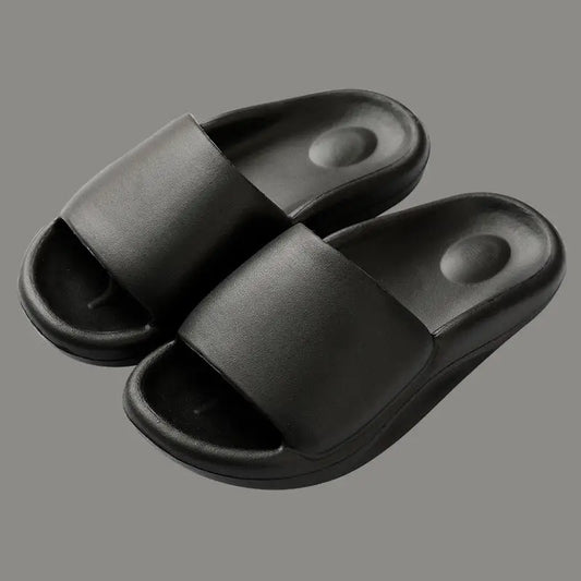 Solid Color Thick-soled Household Sandals And Slippers