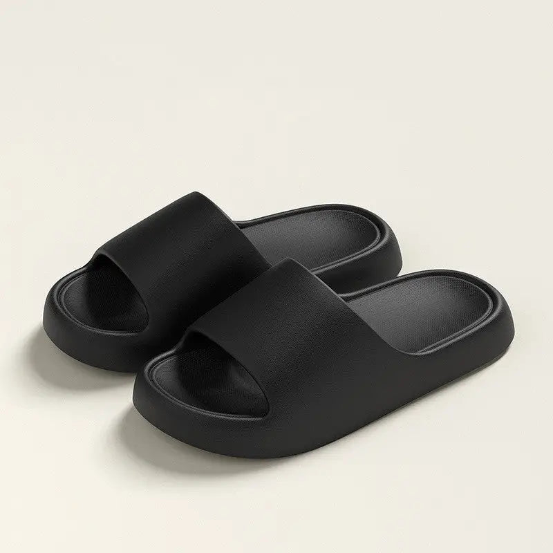 Solid Thick-soled Home Slippers Summer Non-slip Floor Bathroom Slipper For Women Men's House Shoes Beyond Trends Hub