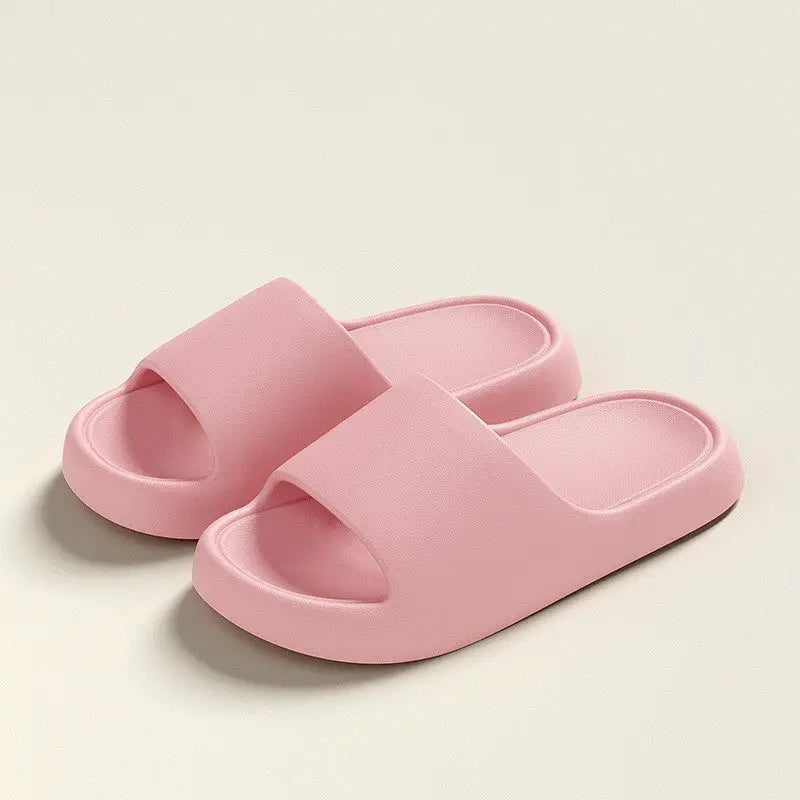 Solid Thick-soled Home Slippers Summer Non-slip Floor Bathroom Slipper For Women Men's House Shoes Beyond Trends Hub