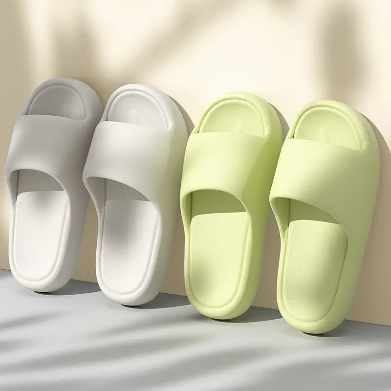 Solid Thick-soled Home Slippers Summer Non-slip Floor Bathroom Slipper For Women Men's House Shoes Beyond Trends Hub
