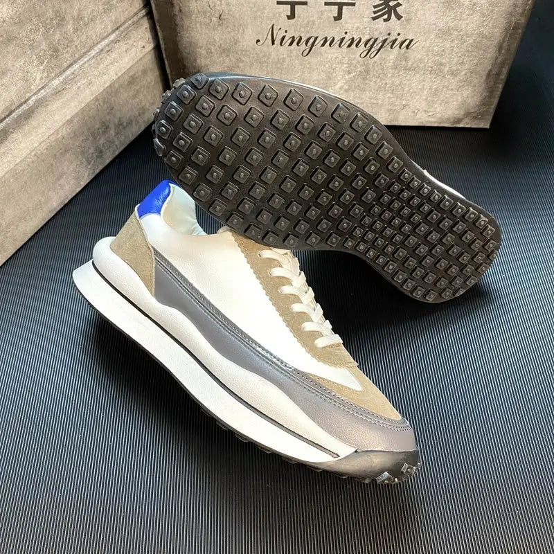 Sports And Leisure Daddy Shoes Korean Style Trend All-Match White Canvas