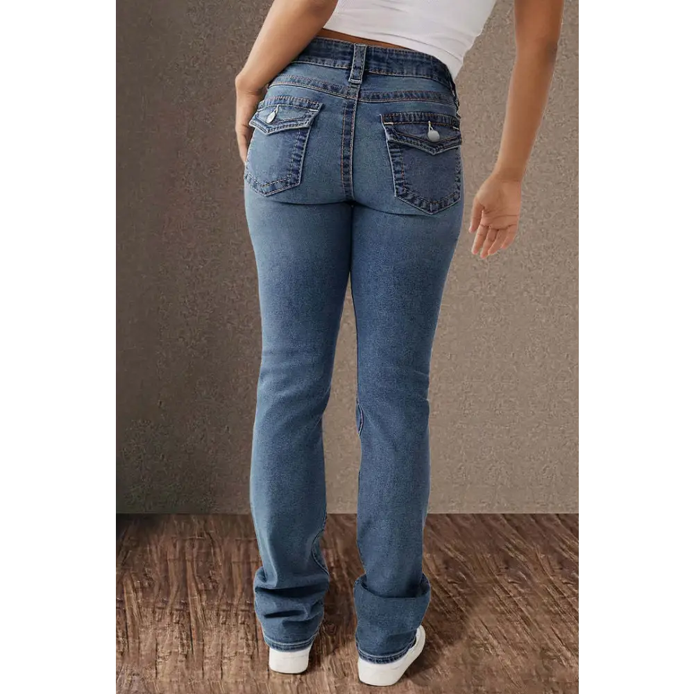 Spring And Summer New Women's Stretch Washed High Waist Jeans Casual Jeans Beyond Trends Hub