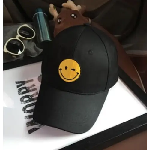 Spring And Summer Wild Men And Women Embroidered Caps Curved Visor Couple Baseball - Black19 / Funny face