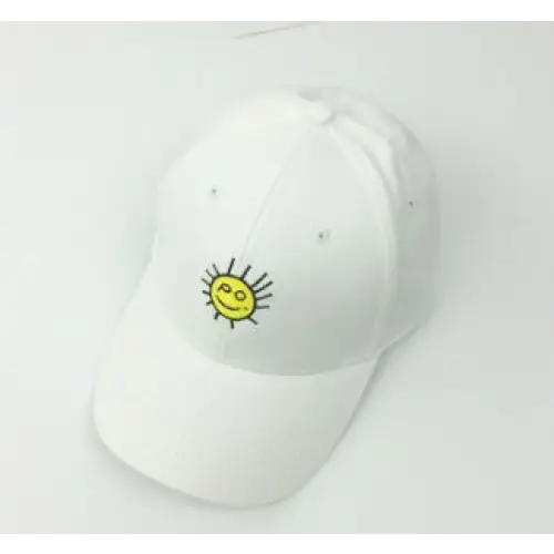 Spring And Summer Wild Men And Women Embroidered Caps Curved Visor Couple Baseball - White11 / PO Little Sun
