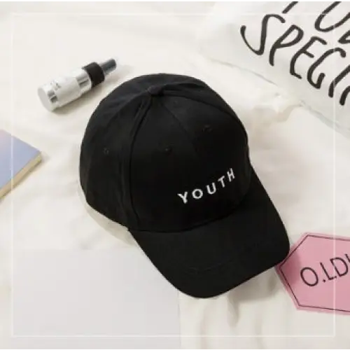 Spring And Summer Wild Men And Women Embroidered Caps Curved Visor Couple Baseball - Black3 / YOUTH