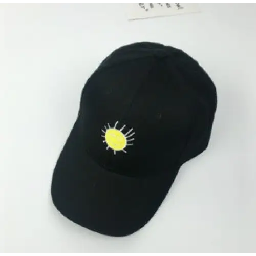 Spring And Summer Wild Men And Women Embroidered Caps Curved Visor Couple Baseball - Black11 / PO Little Sun