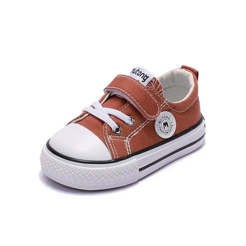 Spring New Baby Toddler Shoes Soft Soled Canvas Shoes - Brown / 19