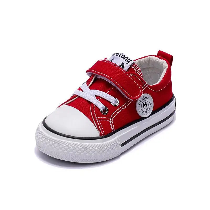 Spring New Baby Toddler Shoes Soft Soled Canvas Shoes - Red / 19