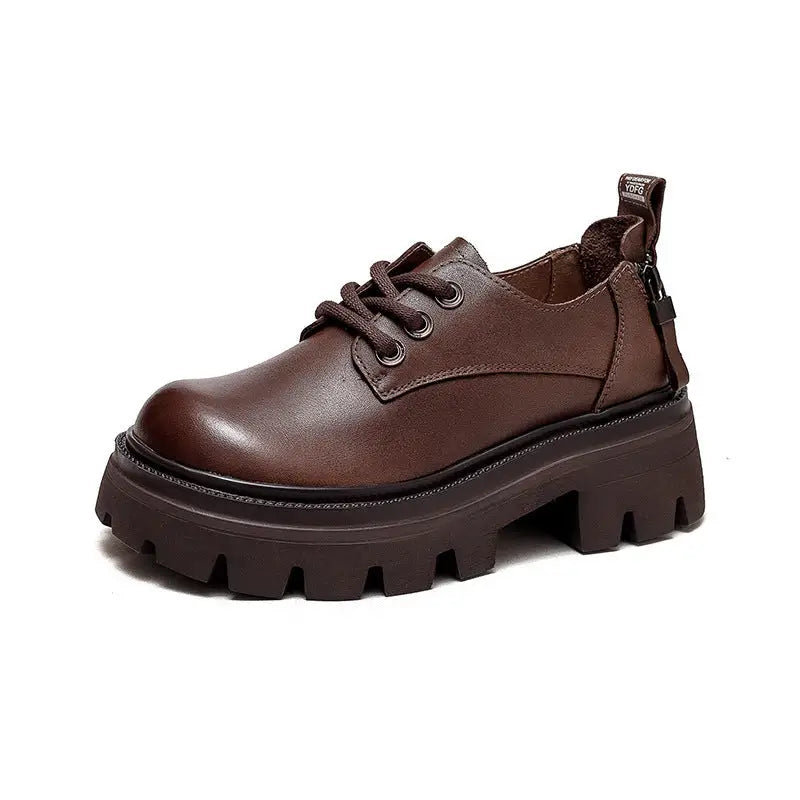 Spring NEW Back Zipper Low Top Mori Style Casual Retro Style Loafers Muffin Bottom Shoes Beyond Trends Hub
