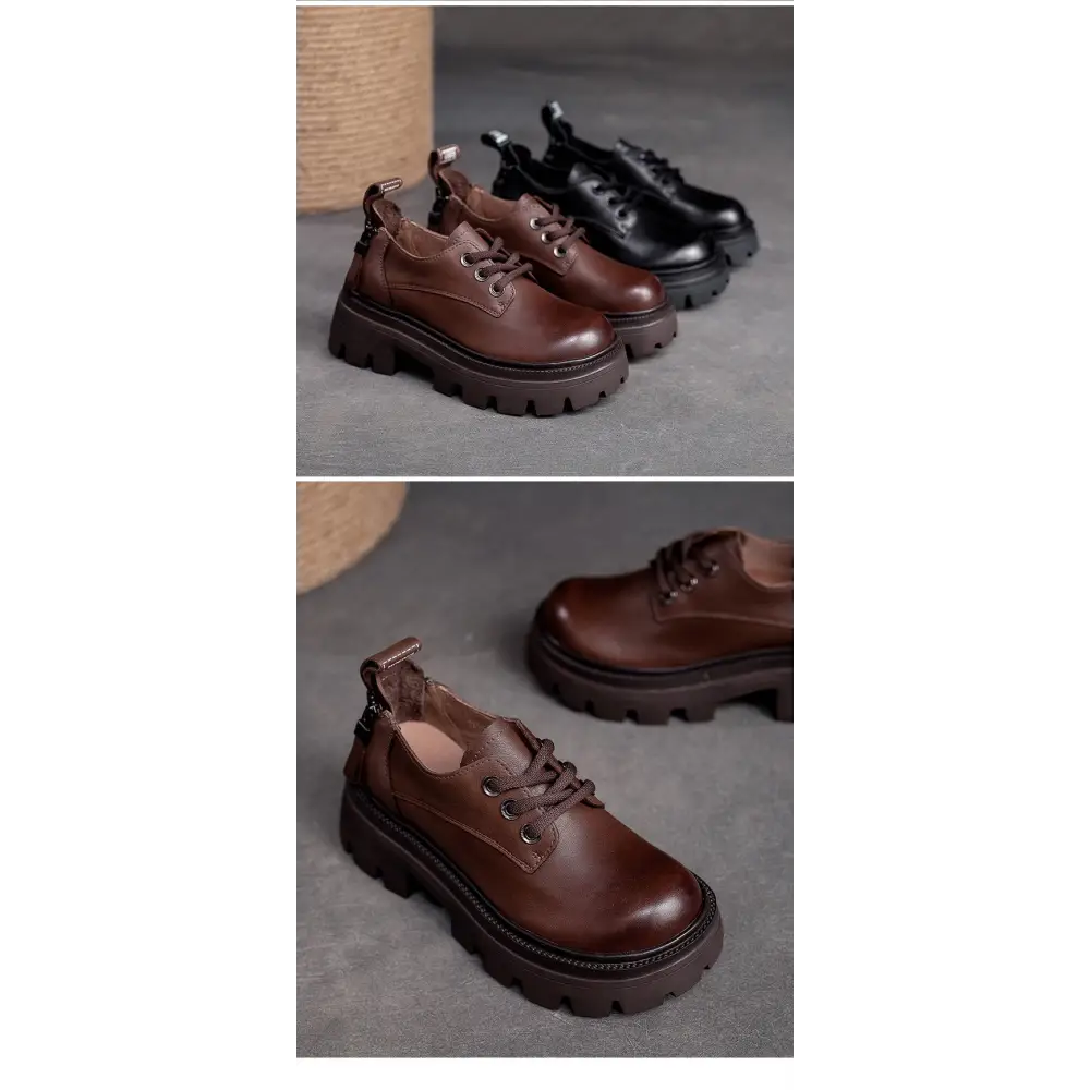 Spring NEW Back Zipper Low Top Mori Style Casual Retro Style Loafers Muffin Bottom Shoes Beyond Trends Hub