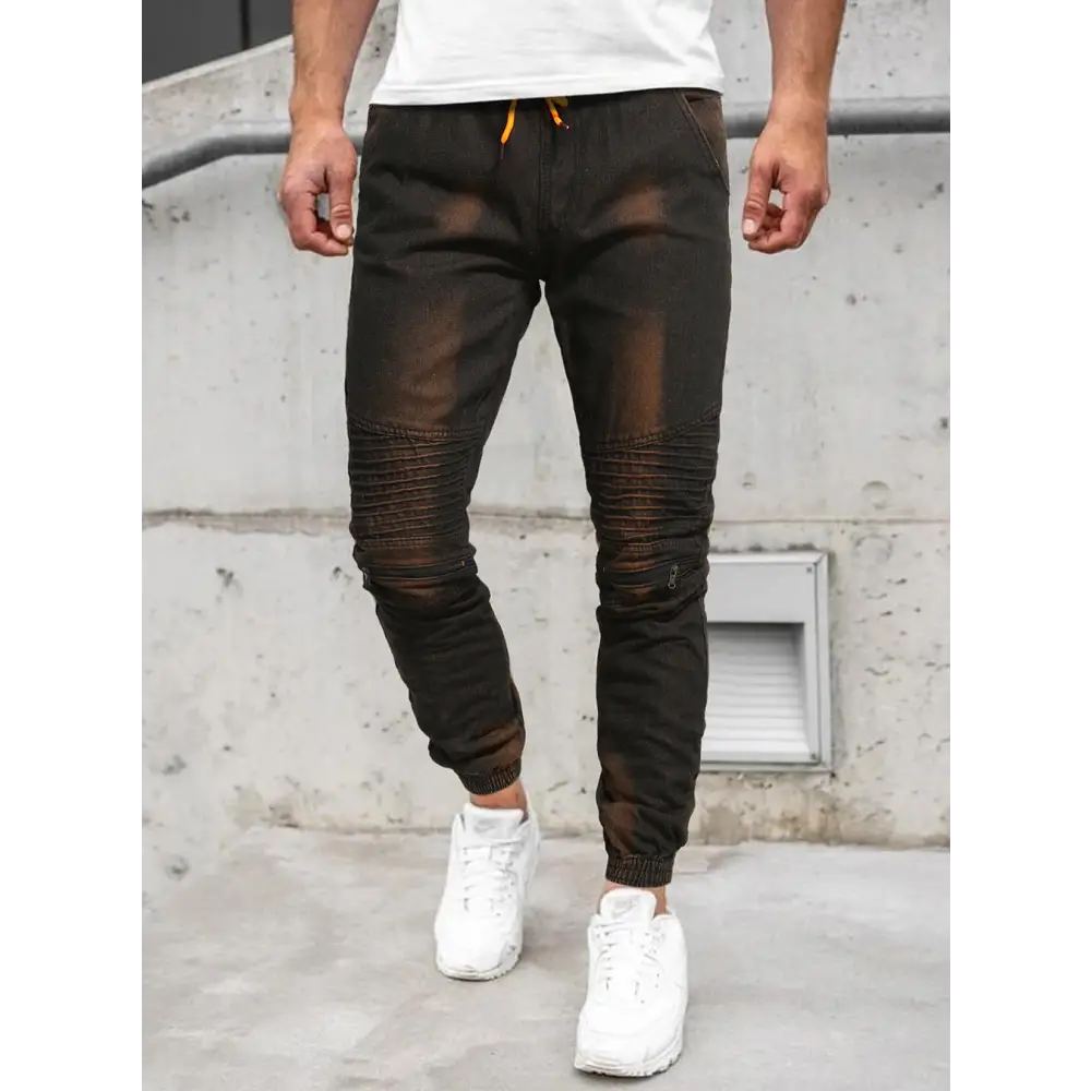 Spring Trend Denim Trousers Men - Black / M