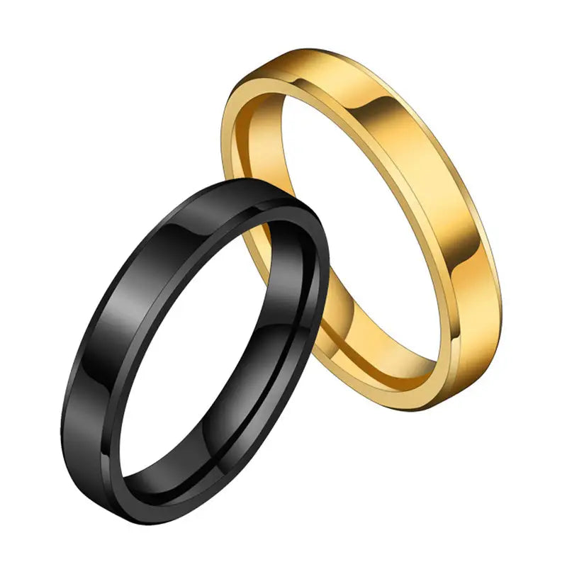 Stainless Steel Ring for Women Men Fashion Gold Color Finger Rings Wedding Band Jewelry Gift Beyond Trends Hub