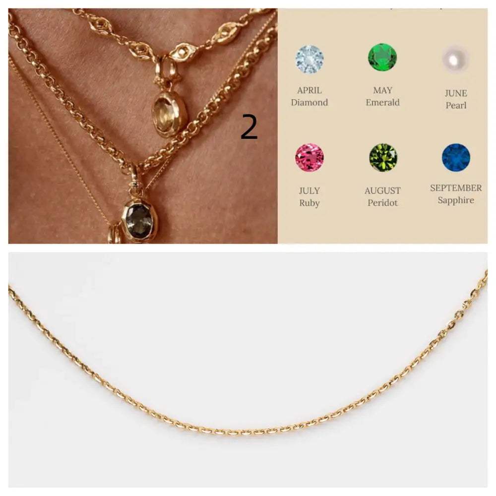 Stainless Steel Twelve Birthday Stone Necklace 12 Birthday Stone Love Pendant Moon Stone Women's Gift Jewelry Beyond Trends Hub