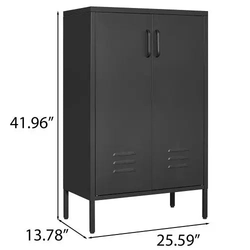 Steel Storage Cabinets For Living Rooms Kitchens Bedrooms - Black - 5