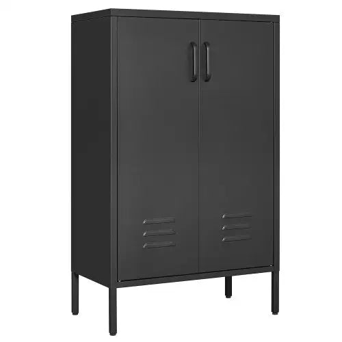Steel Storage Cabinets For Living Rooms Kitchens Bedrooms - Black - 5