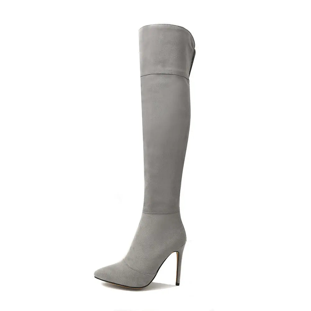 Stiletto Heel Pointed Toe 32-46 Size Over The Knee Boots Beyond Trends Hub