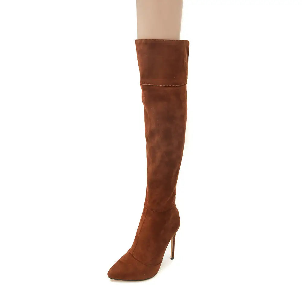 Stiletto Heel Pointed Toe 32-46 Size Over The Knee Boots Beyond Trends Hub