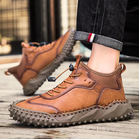 Stitching Autumn British Trend Men's Shoes Beyond Trends Hub