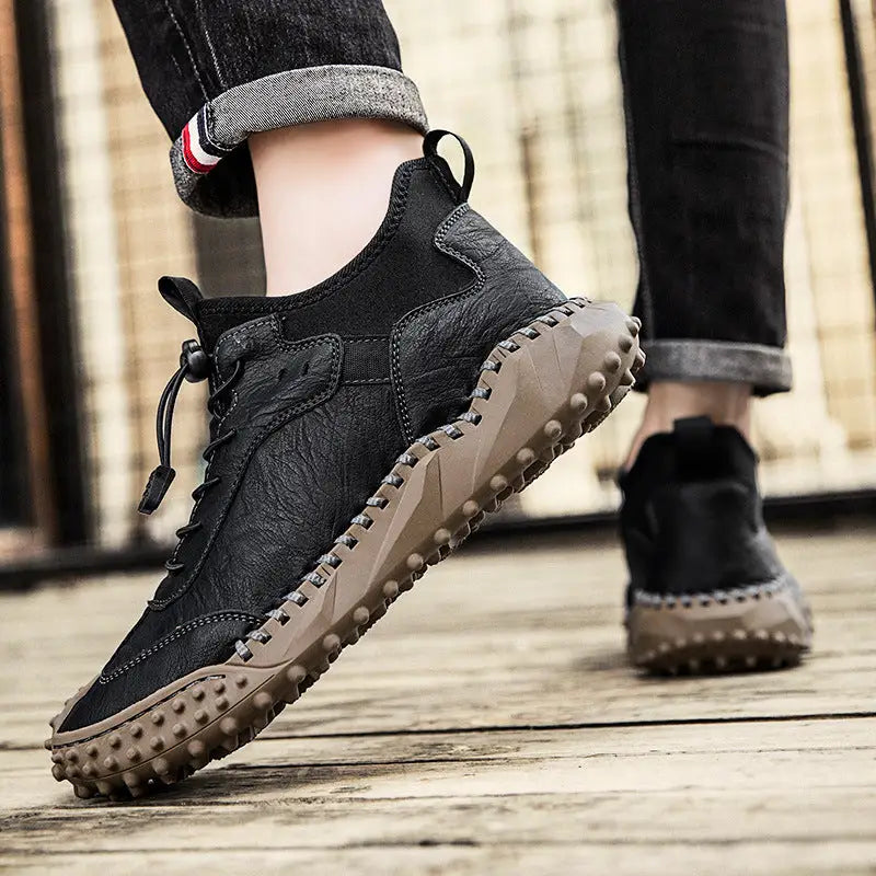 Stitching Autumn British Trend Men's Shoes Beyond Trends Hub