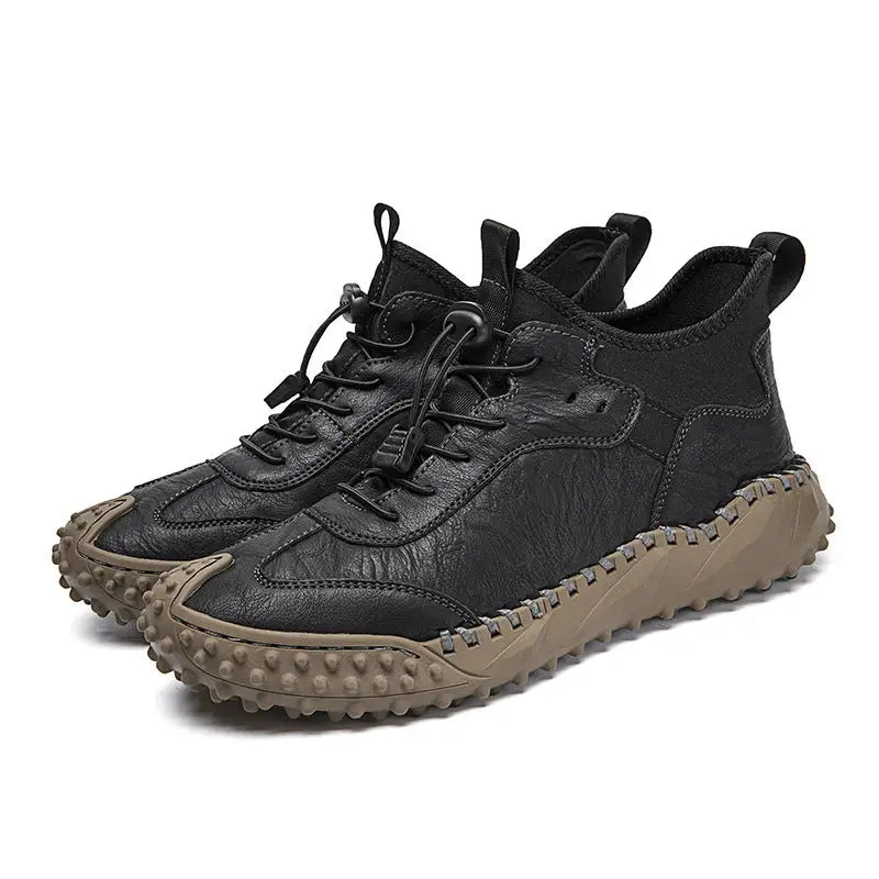 Stitching Autumn British Trend Men's Shoes Beyond Trends Hub