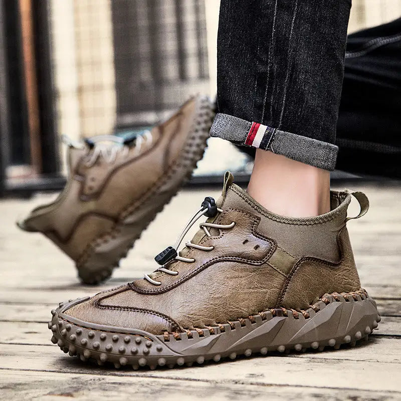 Stitching Autumn British Trend Men's Shoes Beyond Trends Hub