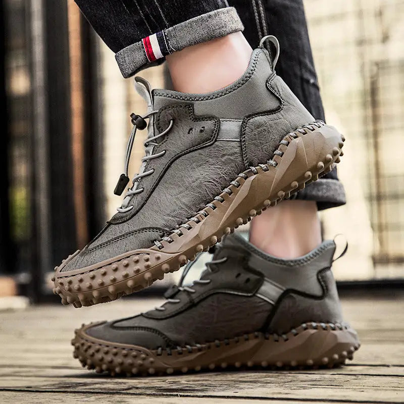 Stitching Autumn British Trend Men's Shoes Beyond Trends Hub