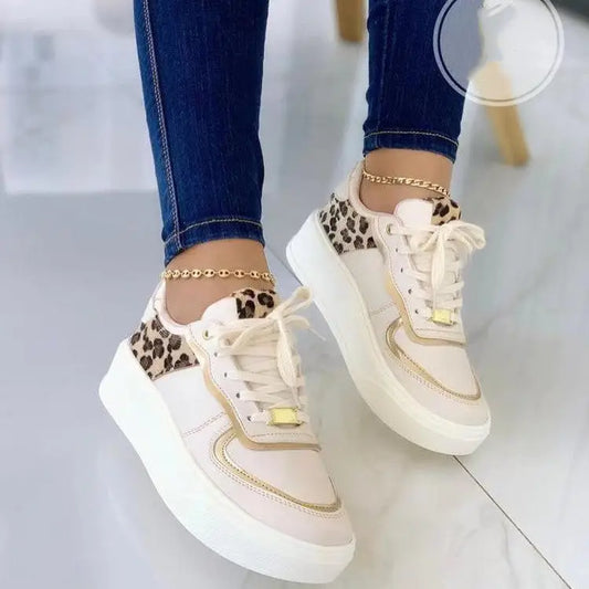 Stitching Tied Flat Lace-up Shoes Women Beyond Trends Hub