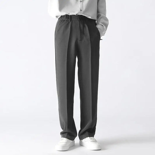 Straight Casual Trousers Loose Men