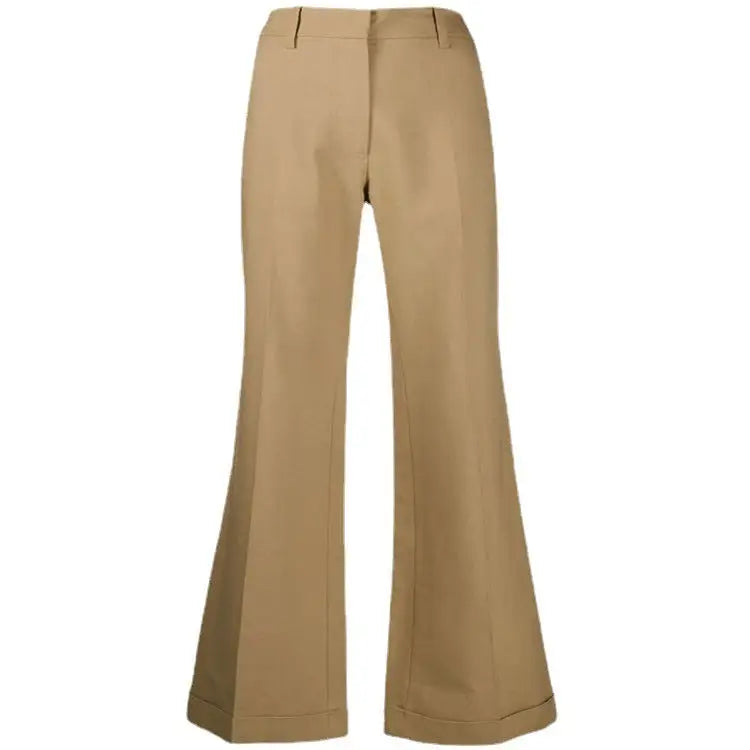 Straight-Leg Curled Suit Trousers With Big Trousers Ladies Trousers