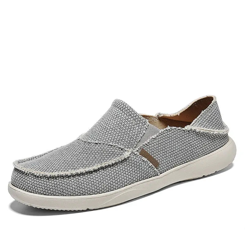 Stretch Strap Breathable Lightweight Canvas Shoes - Gray / 39