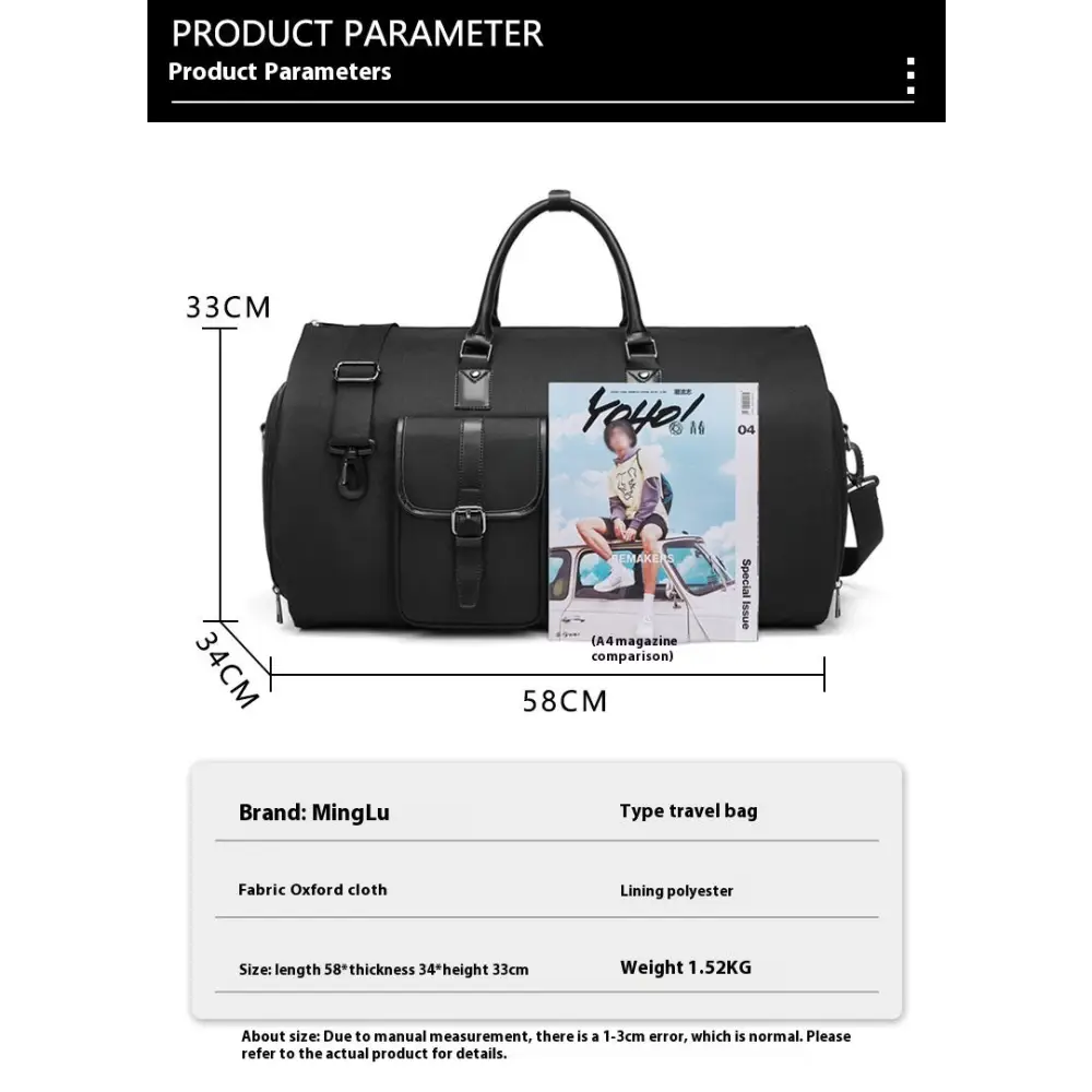 Suit Bag Men’s Buggy Bag - Black