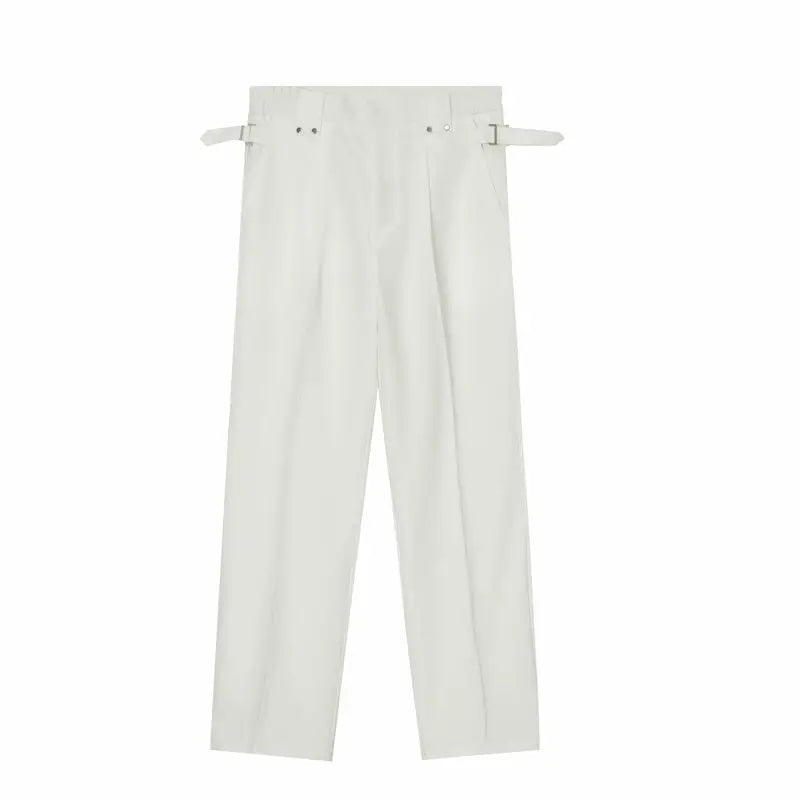 Suit Trousers Men’s Formal Wear Casual Trousers Men’s Straight Trousers Men’s Solid Color Trousers Men - Black / L