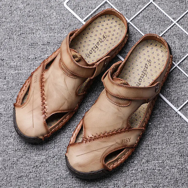 Summer Baotou Sandals Men Tide Soft Bottom Men Sandals And Slippers Casual All Match Outdoor Beach Shoes Beyond Trends Hub